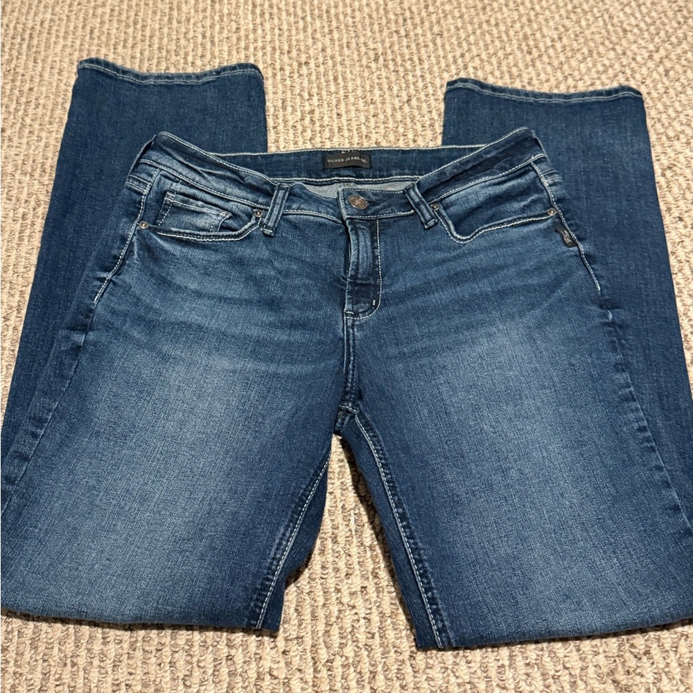 Silver Jeans Women's Classic Blue Straight Leg Jeans 30x32